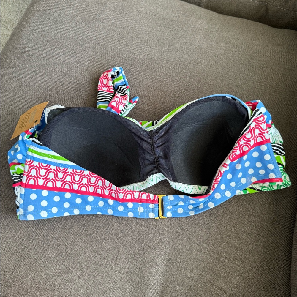 Colorful Patterned Bikini Top - Picture 2 of 4